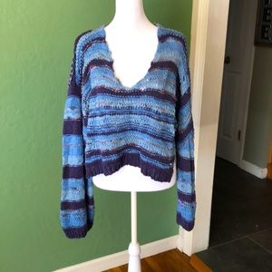Blue free people sweater